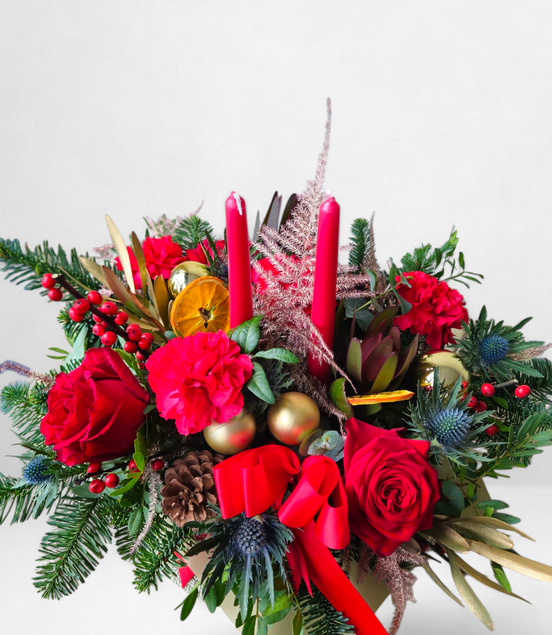 Red Christmas Centerpiece
