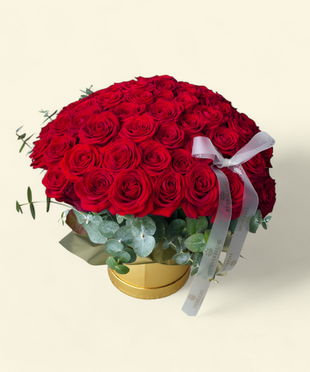 Luxury Red Rose Hatbox