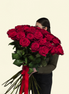 90cm Long-Stem Red Roses