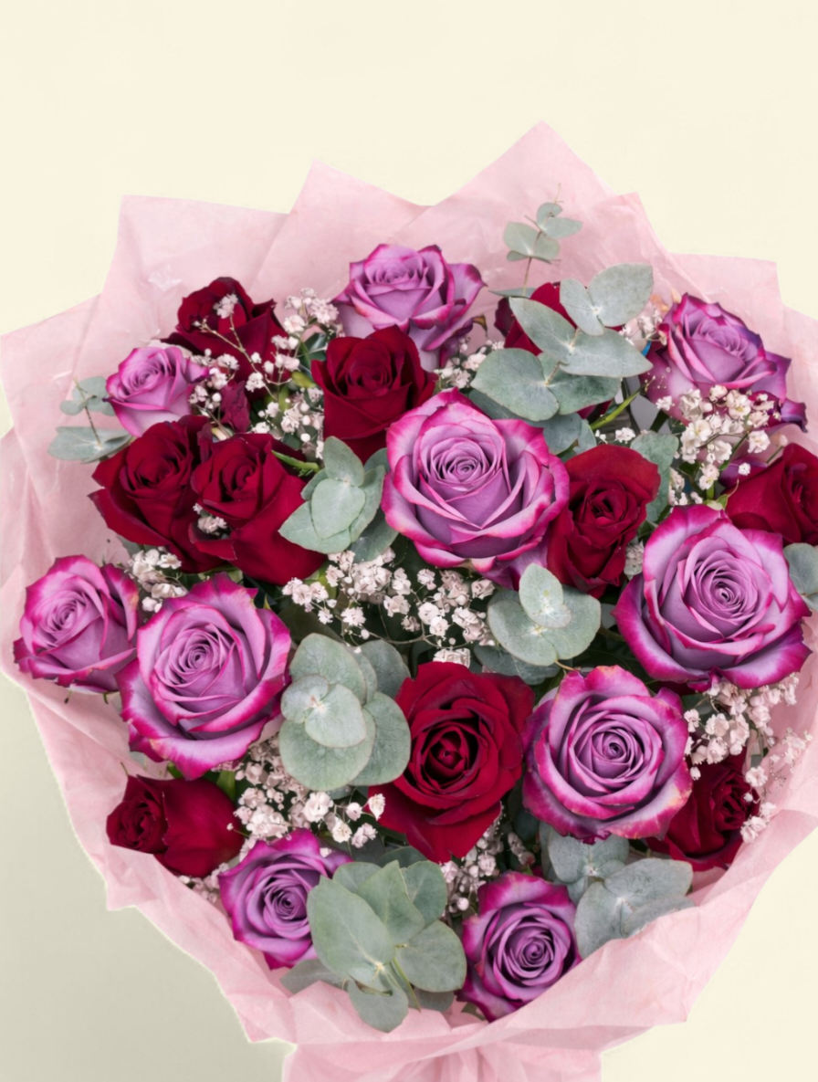 Red & Purple Roses Bouquet