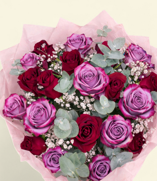 Red & Purple Roses Bouquet